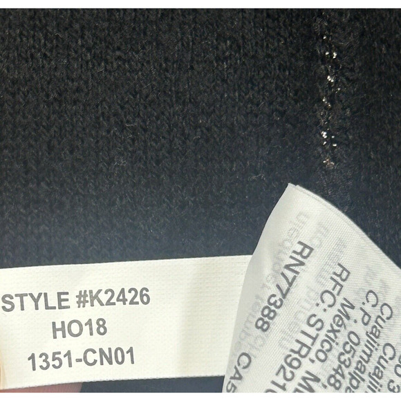 J. Crew 365 XS Sparkly Black Gold Sophie Open Front Sweater Blazer K2426 Party - Picture 11 of 12